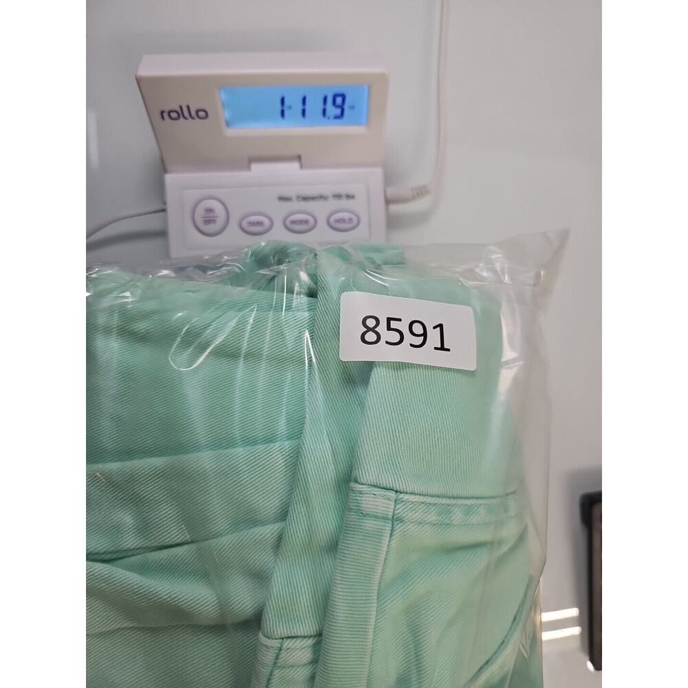 The Pants Store Jumpsuit Womens Small Mint Green Denim Short Sleeve Jumper - Picture 9 of 9